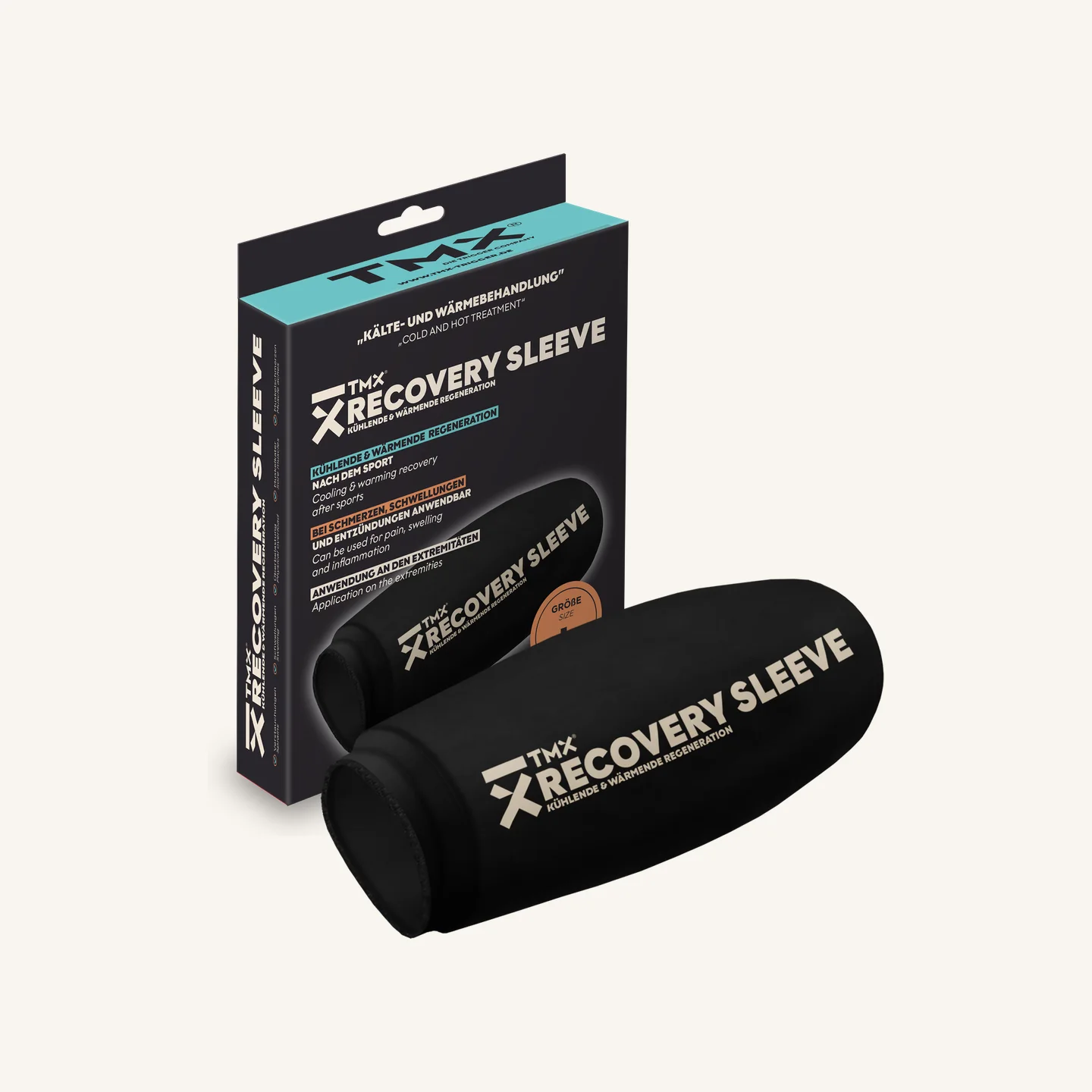 TMX RECOVERY SLEEVE® 제품과 패키지